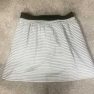 Striped navy and white j. Crew skirt